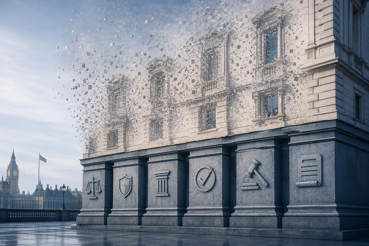 UK government facade changing above stable regulatory foundations