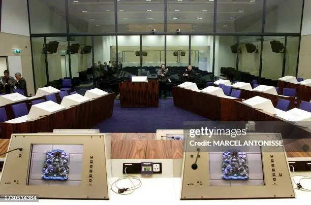 Courtroom at Camp Zeist where the Scottish High Court sat for the Lockerbie trial