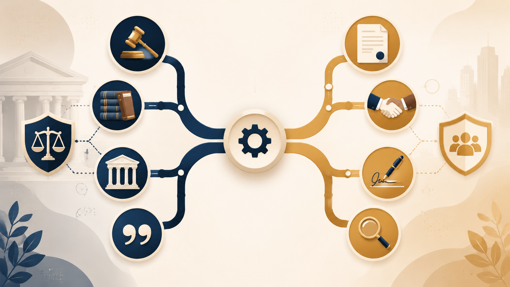 Litigation and transactional AI workflows branching into different safeguards