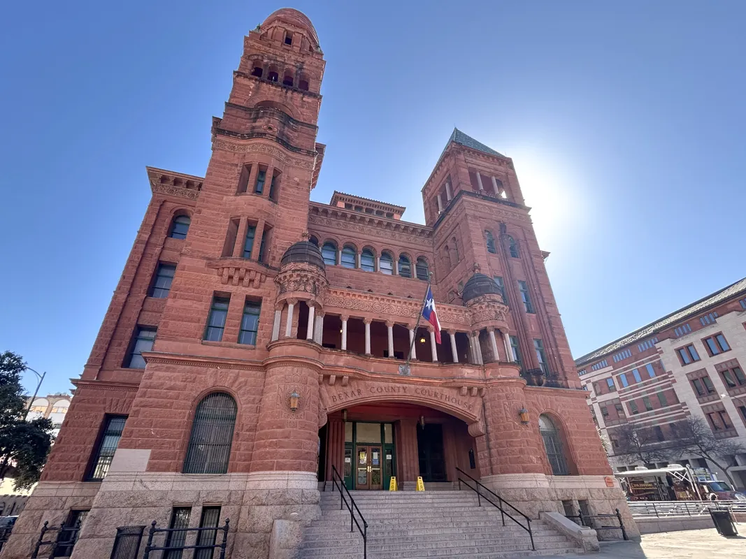 Exterior of the historic Bexar County Courthouse in downtown San Antonio