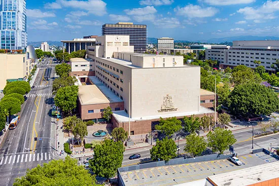 Exterior of the Stanley Mosk Courthouse in downtown Los Angeles